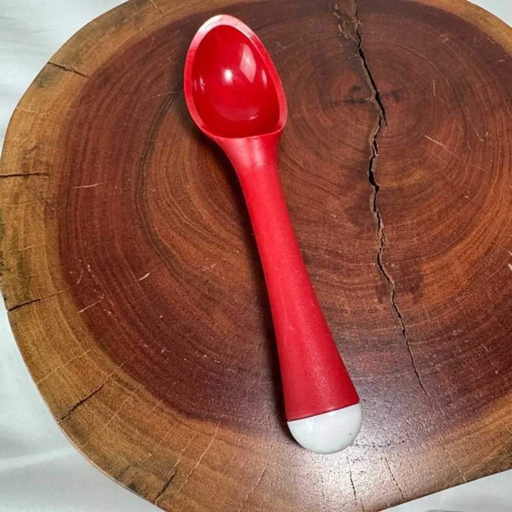 Red Ice Cream Scoop Spoon Kitchen Tool Vintage
